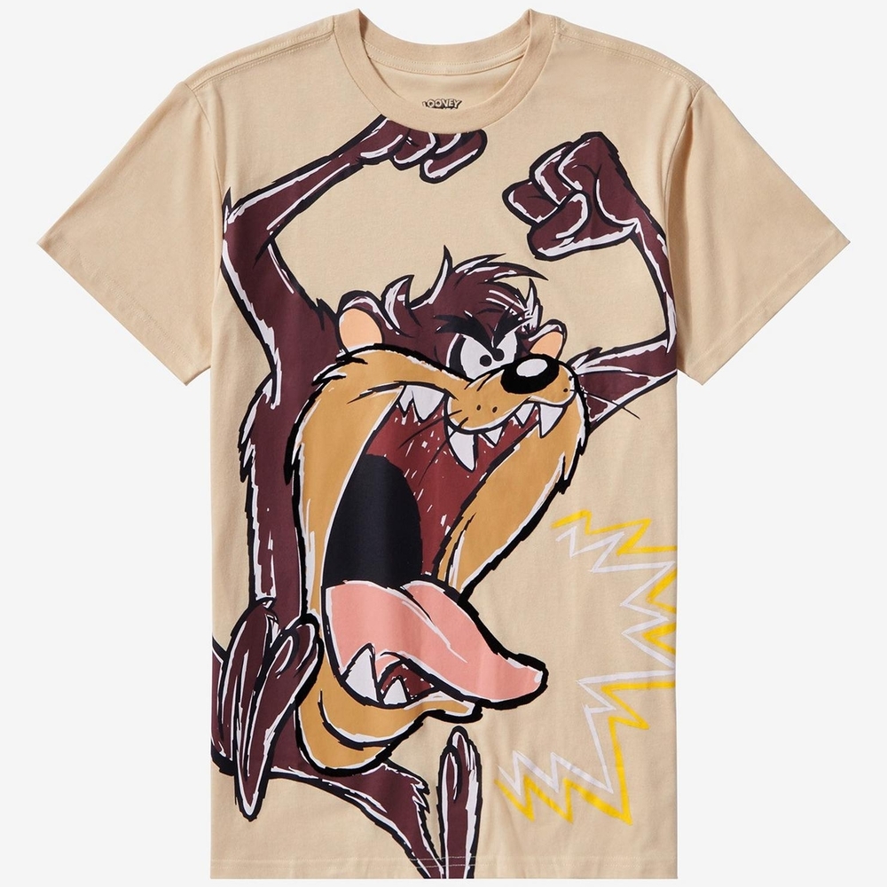 🆕Loony Toons Taz Flocked Graphic Tee